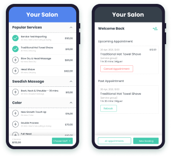 aplicação de reserva de cliente